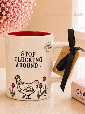 Rae Dunn mug Stop clucking around